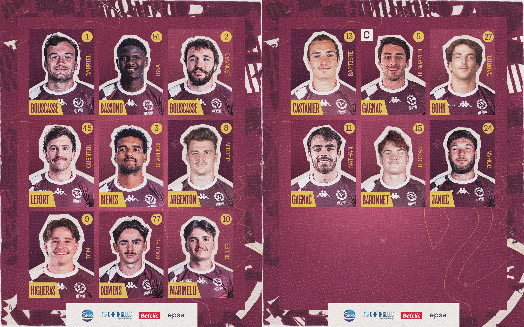 La composition pour le Tournoi 7 de Coeur